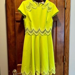 Ted Baker London Lime Green Evening Cocktail Dress
